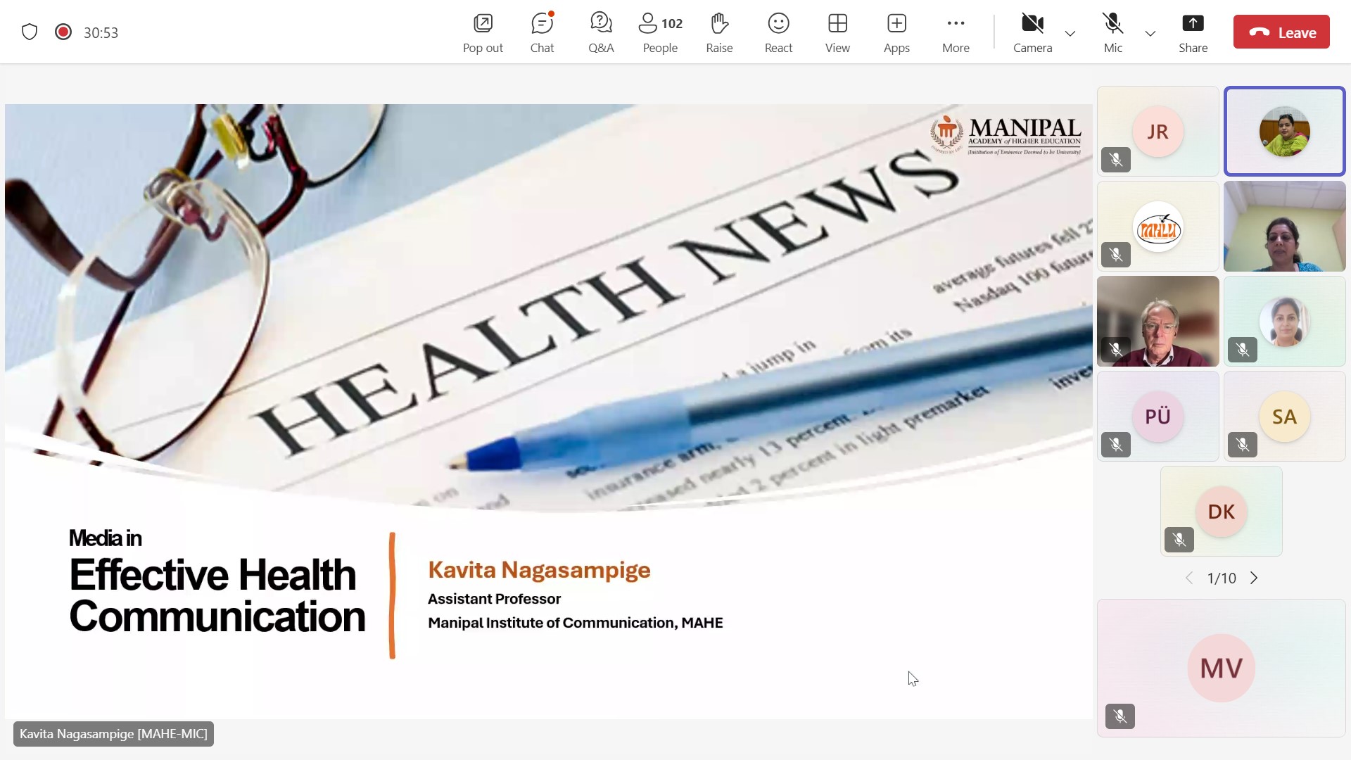 Manipal Health Literacy Unit Webinar Series – 12th International Webinar on Health Literacy:  July 29, 2024