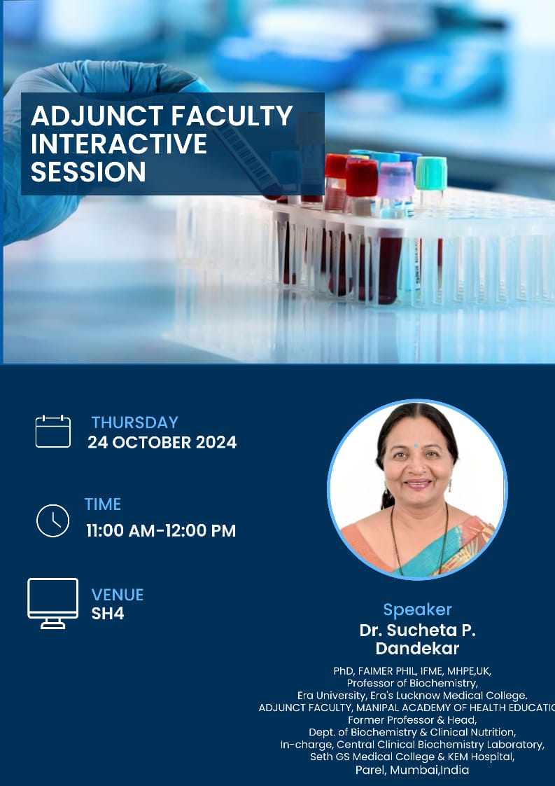 Adjunct Faculty Interactive Session by Dr. Sucheta P Dandekar